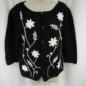 Women's | Rey Wear | Hand Knitted Sweater | Button-Up | Med